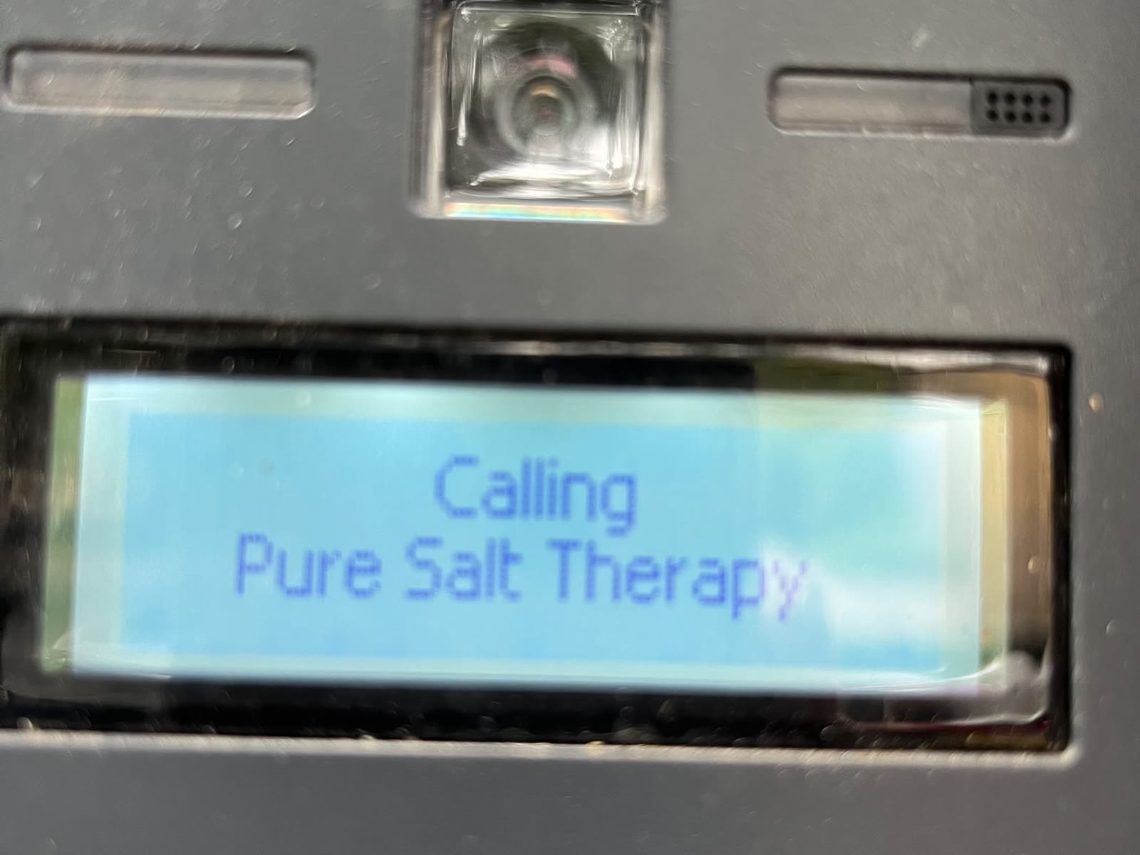 Ring the intercom at the entrance: it calls Pure Salt Therapy
